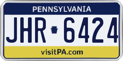 PA license plate JHR6424