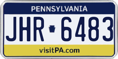 PA license plate JHR6483