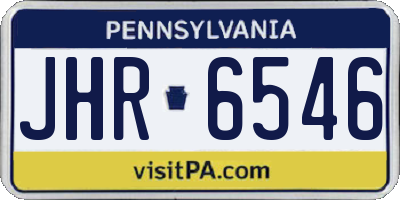 PA license plate JHR6546
