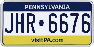 PA license plate JHR6676
