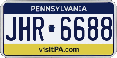 PA license plate JHR6688