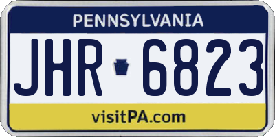 PA license plate JHR6823