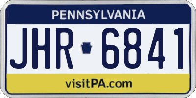 PA license plate JHR6841