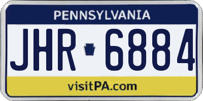 PA license plate JHR6884