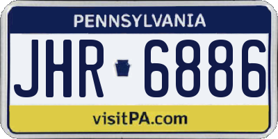 PA license plate JHR6886
