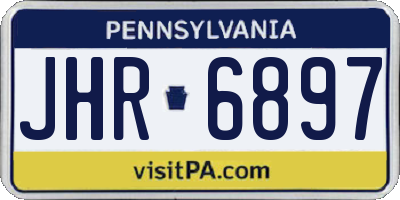 PA license plate JHR6897