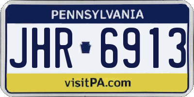 PA license plate JHR6913