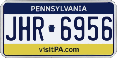 PA license plate JHR6956