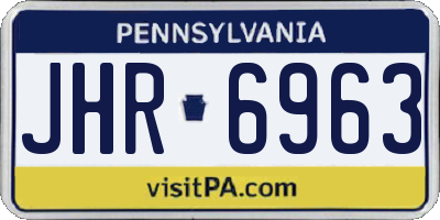 PA license plate JHR6963