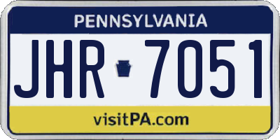 PA license plate JHR7051