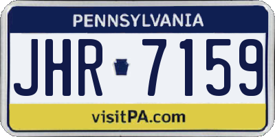 PA license plate JHR7159