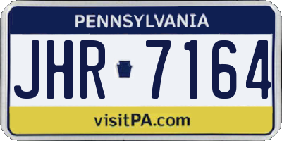 PA license plate JHR7164