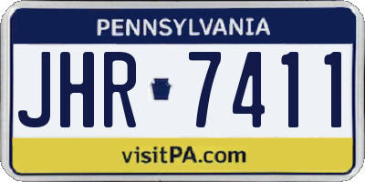 PA license plate JHR7411