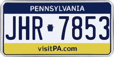 PA license plate JHR7853