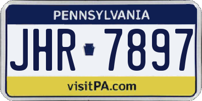 PA license plate JHR7897
