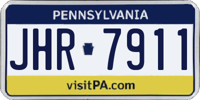 PA license plate JHR7911