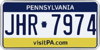 PA license plate JHR7974