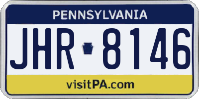 PA license plate JHR8146