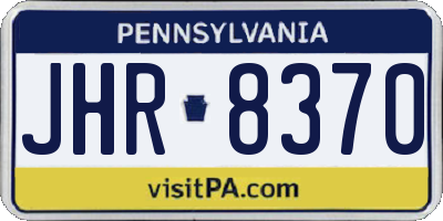 PA license plate JHR8370