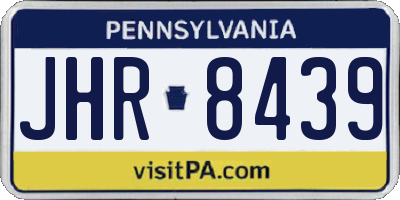 PA license plate JHR8439