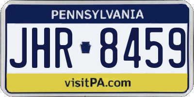 PA license plate JHR8459