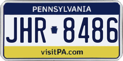 PA license plate JHR8486