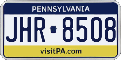 PA license plate JHR8508