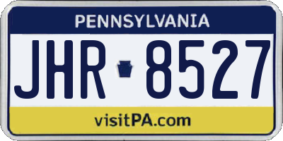 PA license plate JHR8527