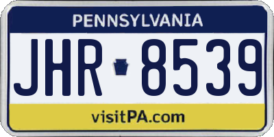 PA license plate JHR8539
