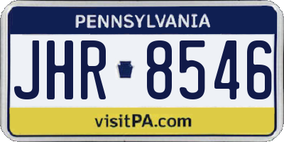 PA license plate JHR8546