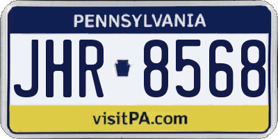 PA license plate JHR8568