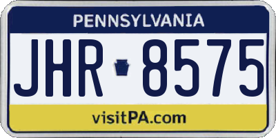 PA license plate JHR8575