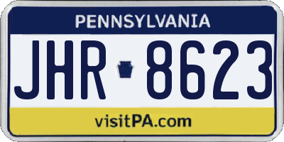 PA license plate JHR8623