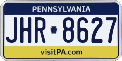 PA license plate JHR8627