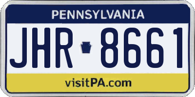 PA license plate JHR8661