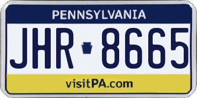 PA license plate JHR8665