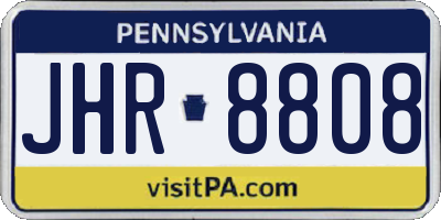 PA license plate JHR8808