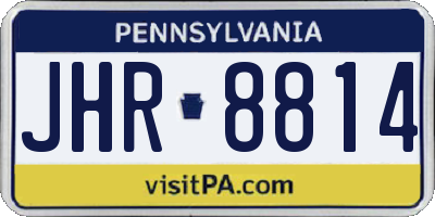 PA license plate JHR8814