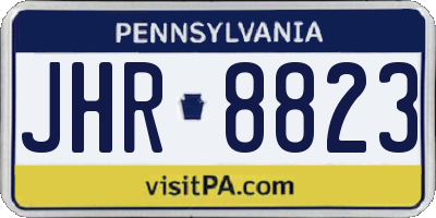 PA license plate JHR8823