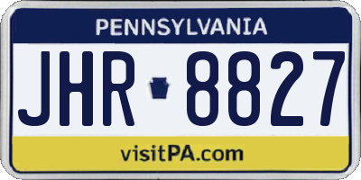 PA license plate JHR8827