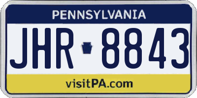 PA license plate JHR8843