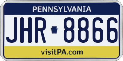 PA license plate JHR8866