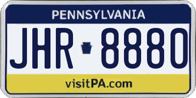 PA license plate JHR8880