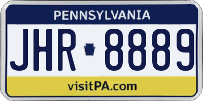 PA license plate JHR8889