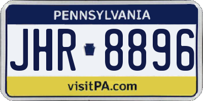 PA license plate JHR8896