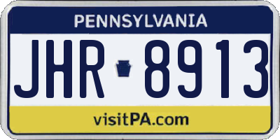 PA license plate JHR8913