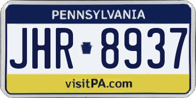 PA license plate JHR8937