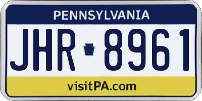 PA license plate JHR8961