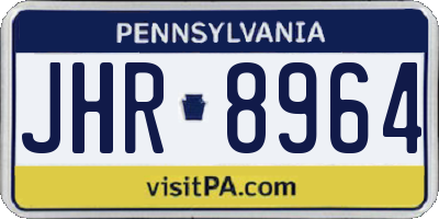 PA license plate JHR8964