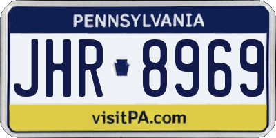 PA license plate JHR8969